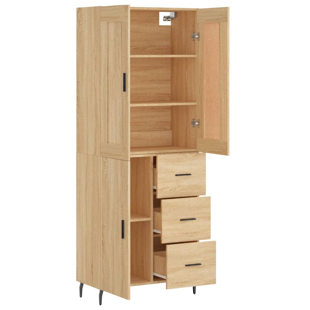 Buffet haut Chêne sonoma 69,5x34x180 cm Bois d'ingénierie - XIOS