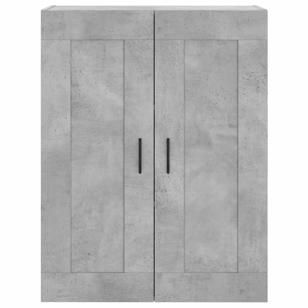 Buffet haut Gris béton 69,5x34x180 cm Bois d'ingénierie - XIOS