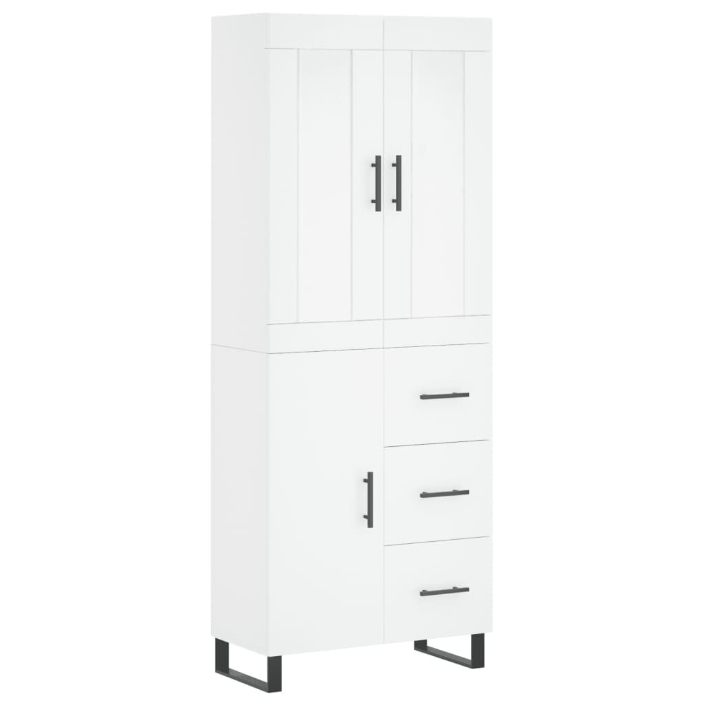 Buffet haut Blanc 69,5x34x180 cm Bois d'ingénierie - XIOS