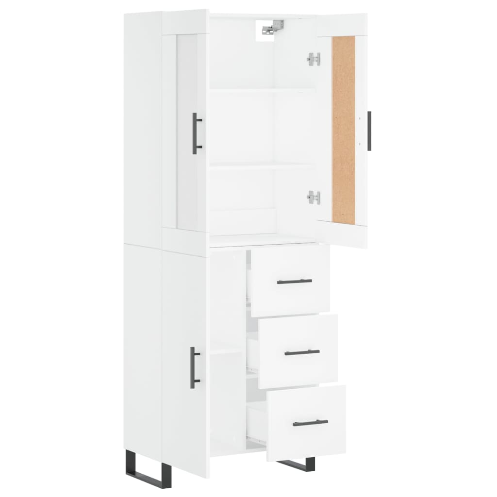 Buffet haut Blanc 69,5x34x180 cm Bois d'ingénierie - XIOS
