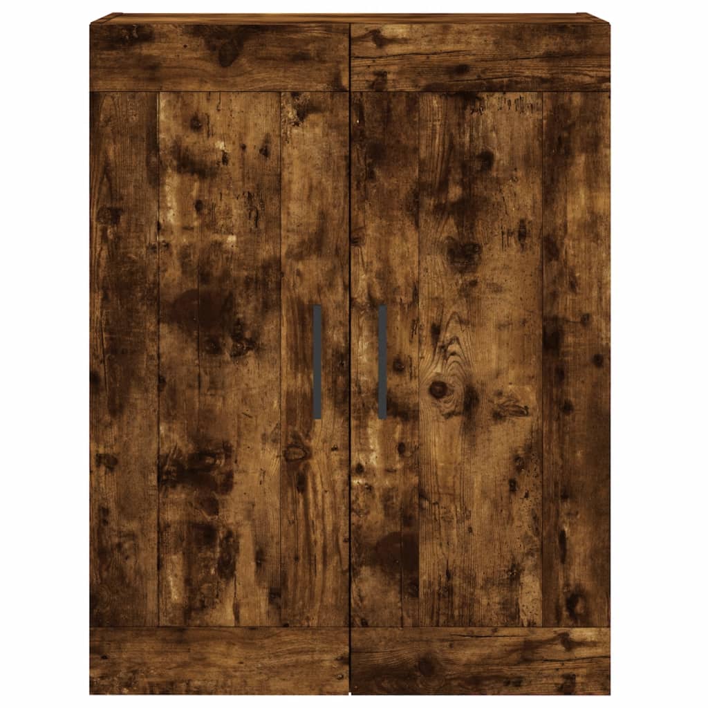 Buffet haut Chêne fumé 69,5x34x180 cm Bois d'ingénierie