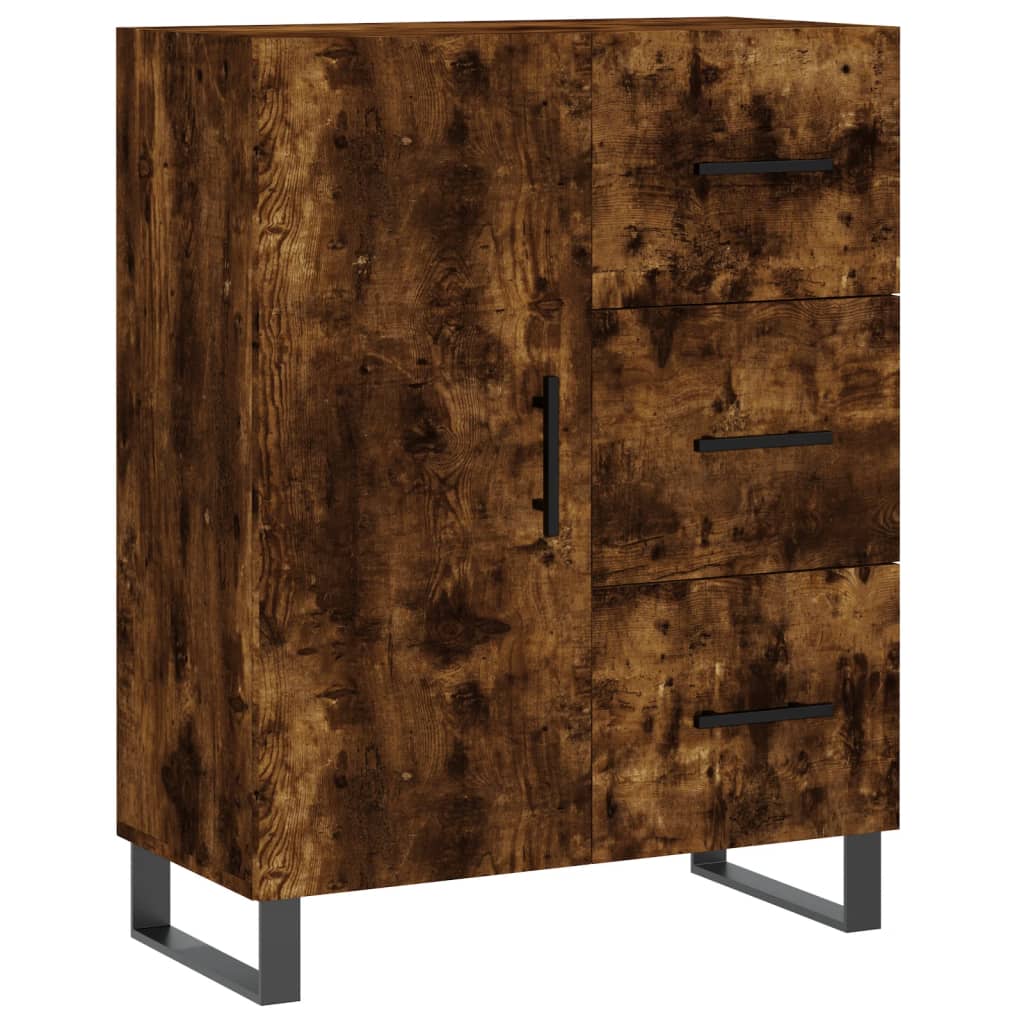 Buffet haut Chêne fumé 69,5x34x180 cm Bois d'ingénierie - XIOS