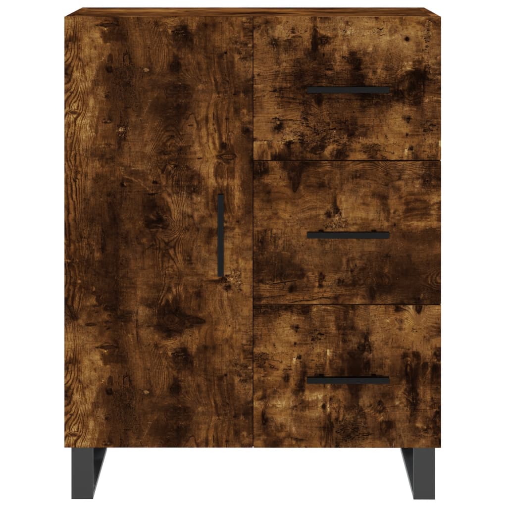 Buffet haut Chêne fumé 69,5x34x180 cm Bois d'ingénierie - XIOS