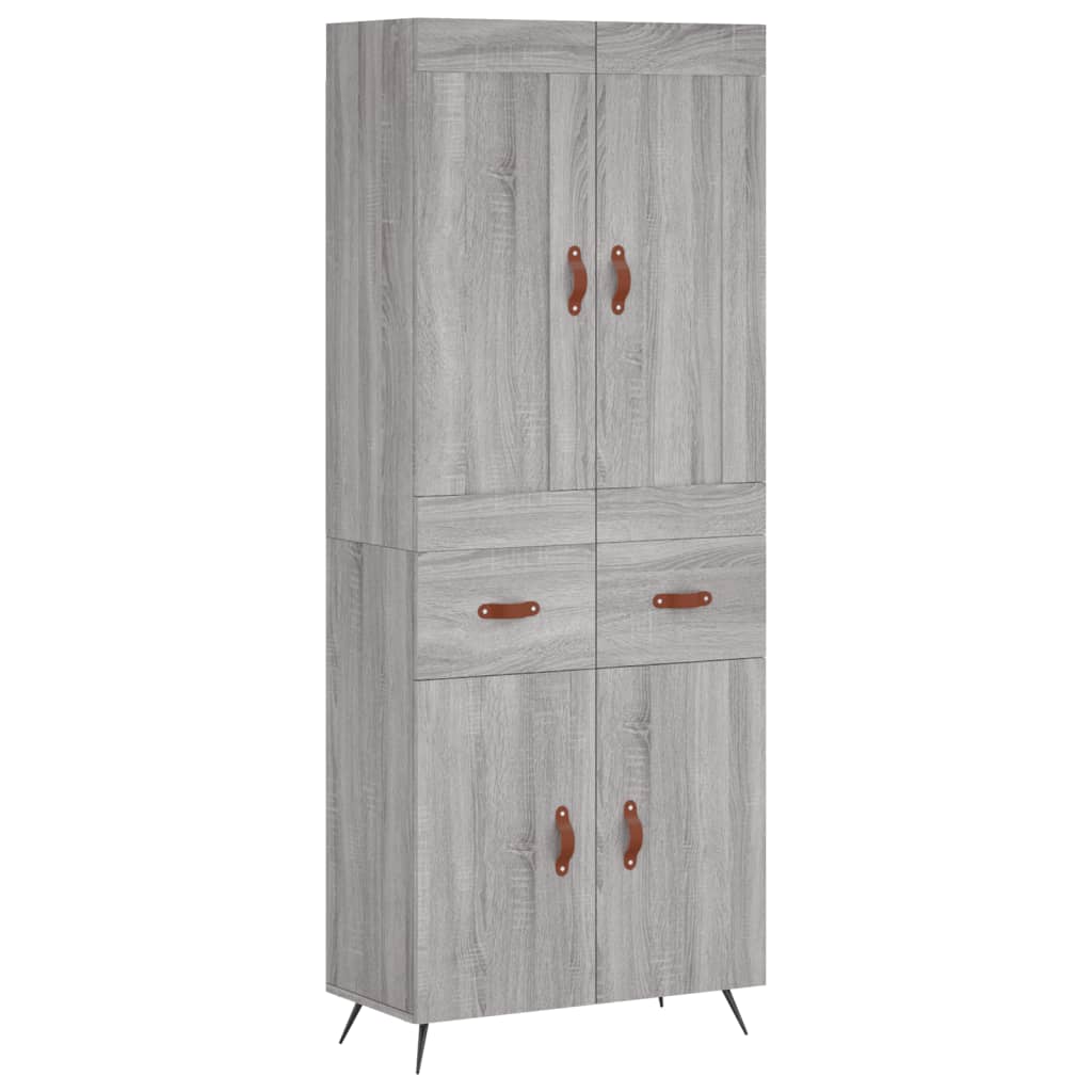 Buffet haut Sonoma gris 69,5x34x180 cm Bois d'ingénierie - XIOS