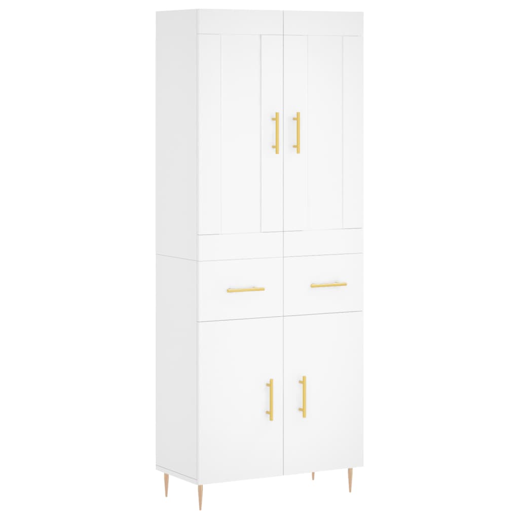 Buffet haut Blanc 69,5x34x180 cm Bois d'ingénierie - XIOS