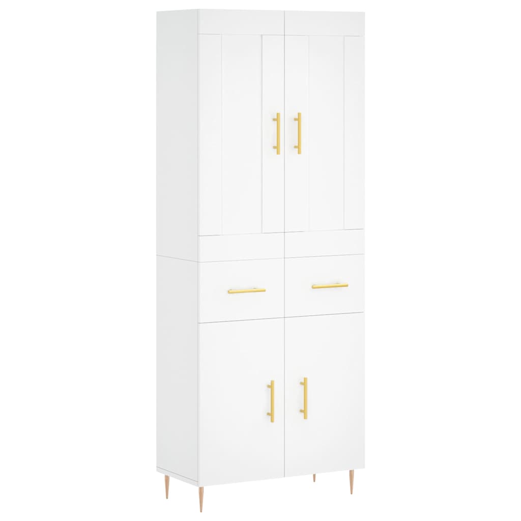 Buffet haut Blanc 69,5x34x180 cm Bois d'ingénierie - XIOS