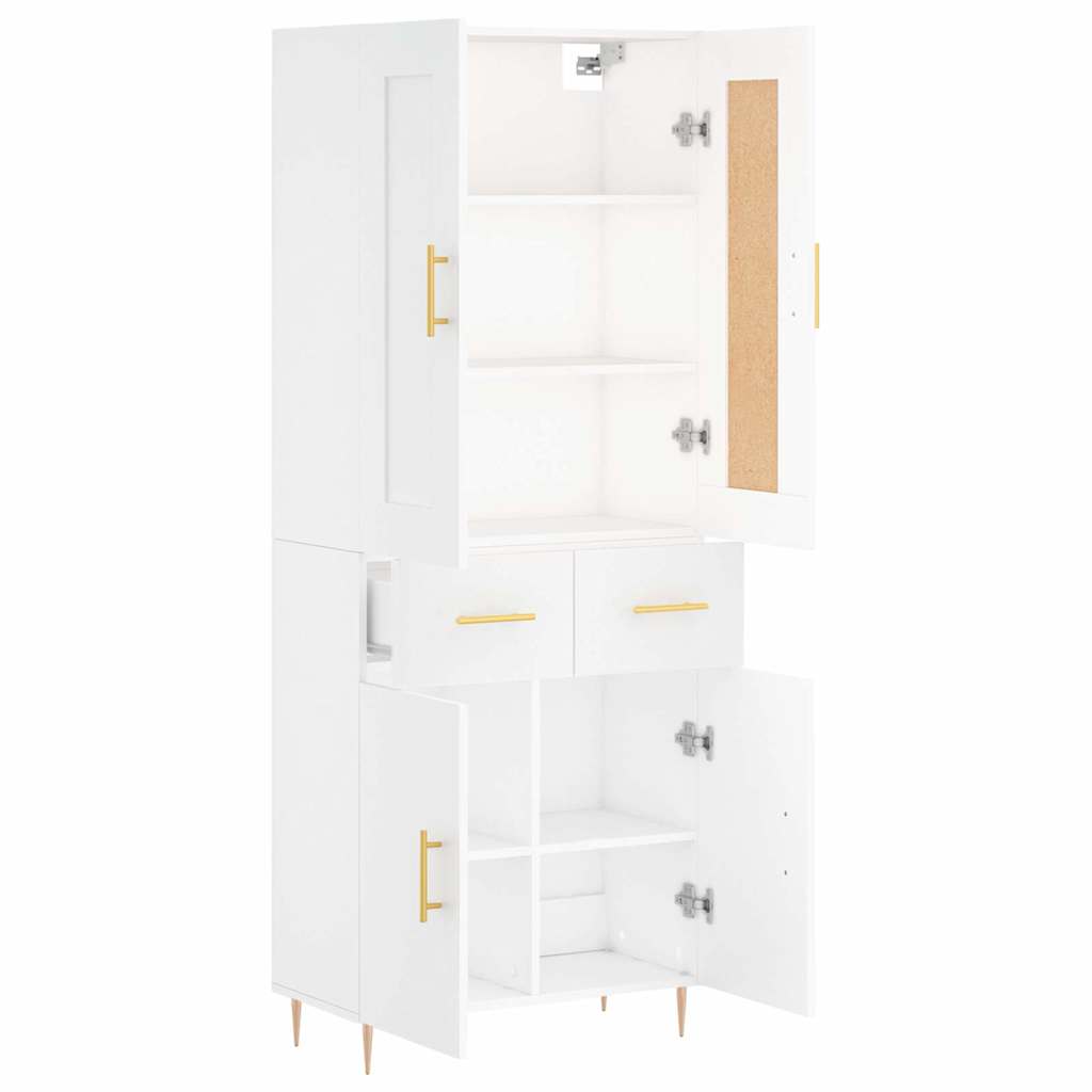 Buffet haut Blanc 69,5x34x180 cm Bois d'ingénierie - XIOS