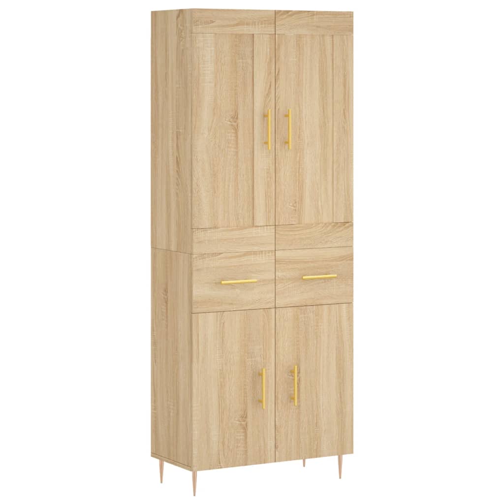 Buffet haut Chêne sonoma 69,5x34x180 cm Bois d'ingénierie - XIOS