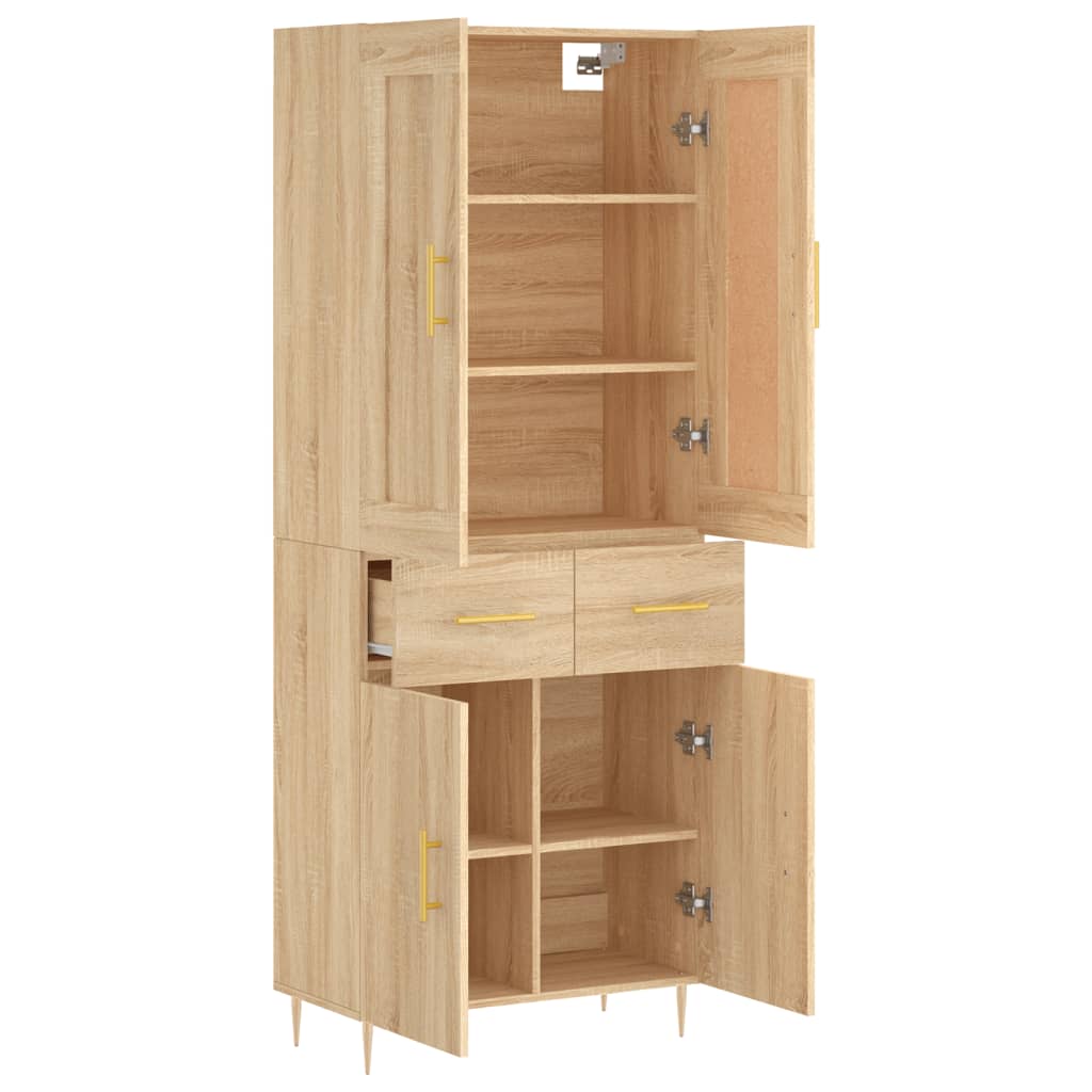 Buffet haut Chêne sonoma 69,5x34x180 cm Bois d'ingénierie - XIOS