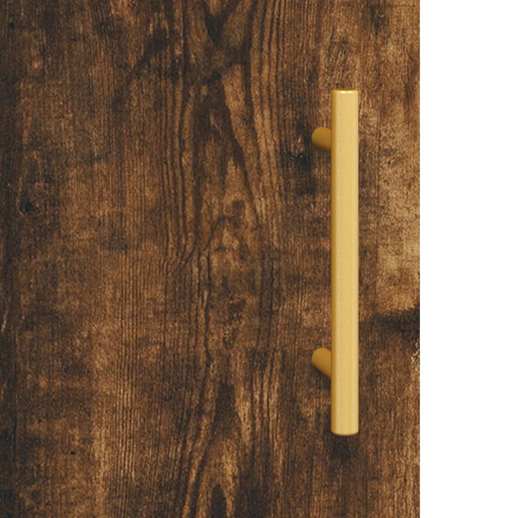 Buffet haut Chêne fumé 69,5x34x180 cm Bois d'ingénierie - XIOS