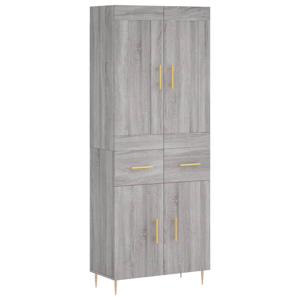 Buffet haut Sonoma gris 69,5x34x180 cm Bois d'ingénierie - XIOS