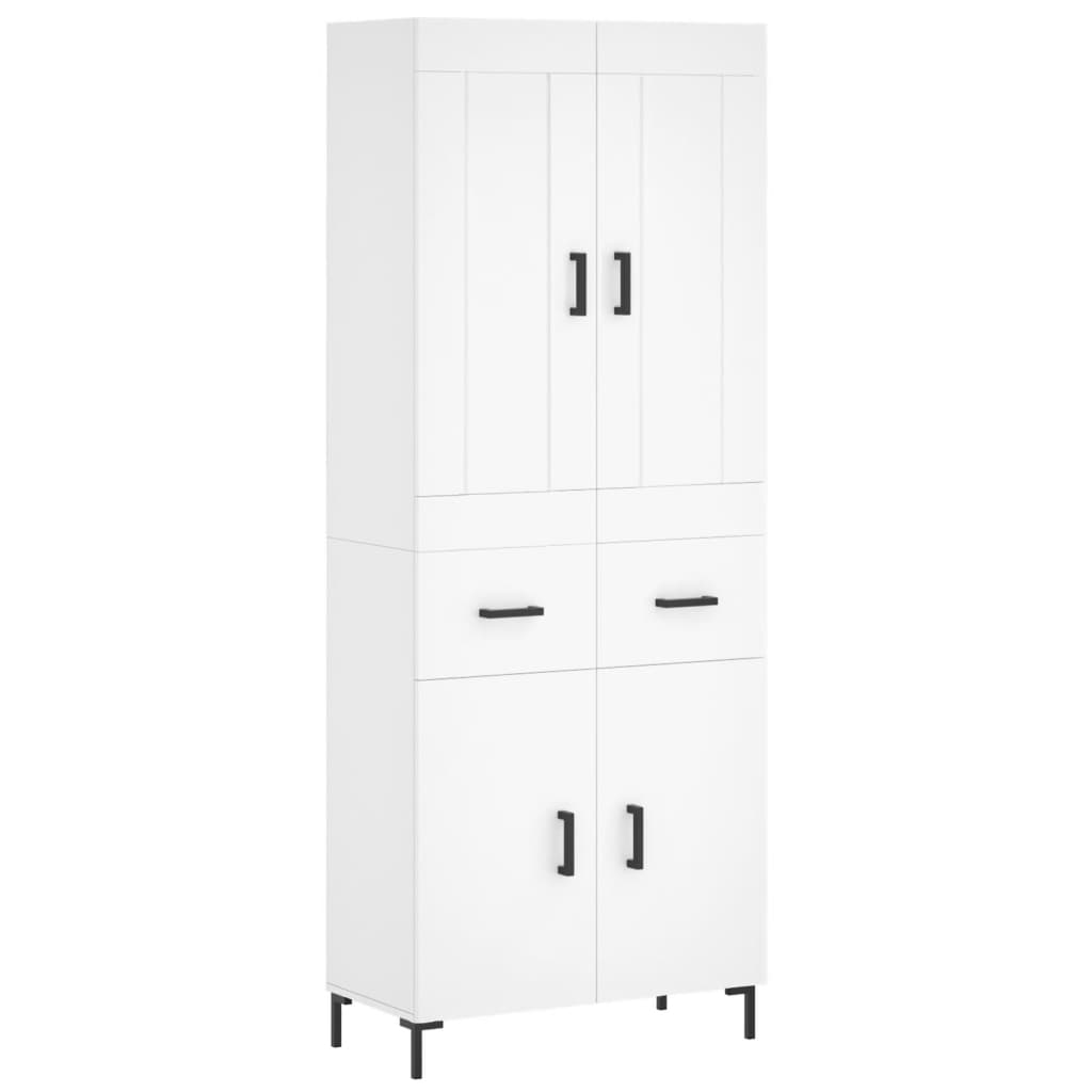Buffet haut Blanc 69,5x34x180 cm Bois d'ingénierie - XIOS