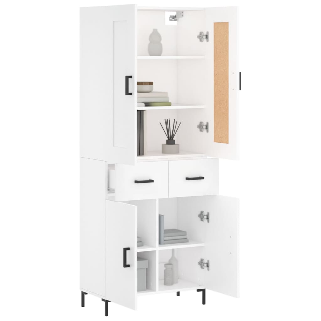 Buffet haut Blanc 69,5x34x180 cm Bois d'ingénierie - XIOS