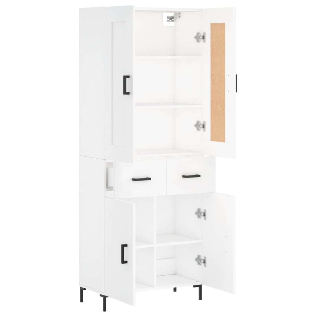 Buffet haut Blanc 69,5x34x180 cm Bois d'ingénierie - XIOS