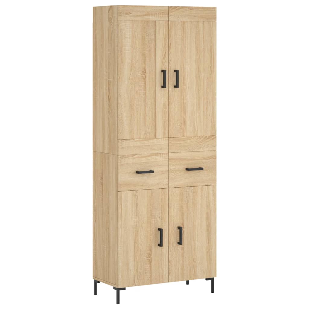 Buffet haut Chêne sonoma 69,5x34x180 cm Bois d'ingénierie - XIOS