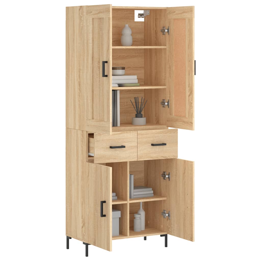 Buffet haut Chêne sonoma 69,5x34x180 cm Bois d'ingénierie - XIOS