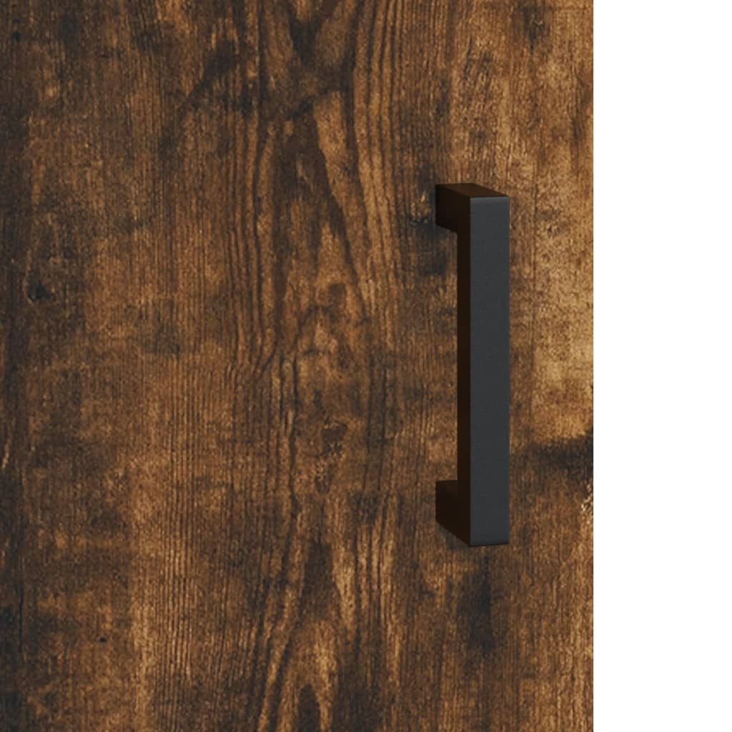 Buffet haut Chêne fumé 69,5x34x180 cm Bois d'ingénierie - XIOS