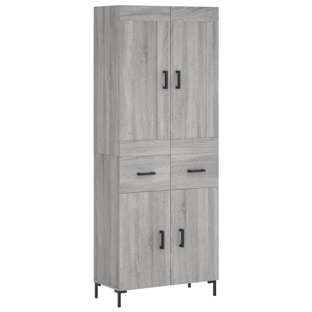Buffet haut Sonoma gris 69,5x34x180 cm Bois d'ingénierie - XIOS
