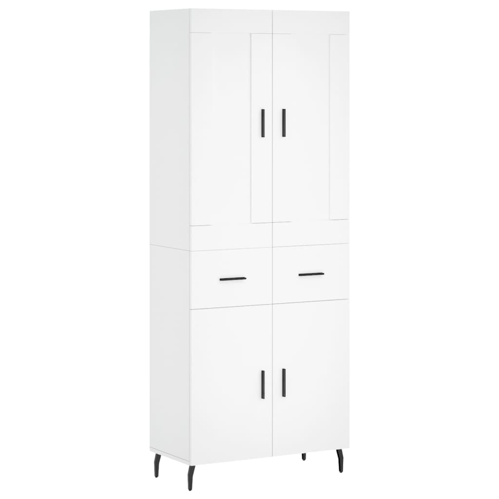 Buffet haut Blanc 69,5x34x180 cm Bois d'ingénierie - XIOS