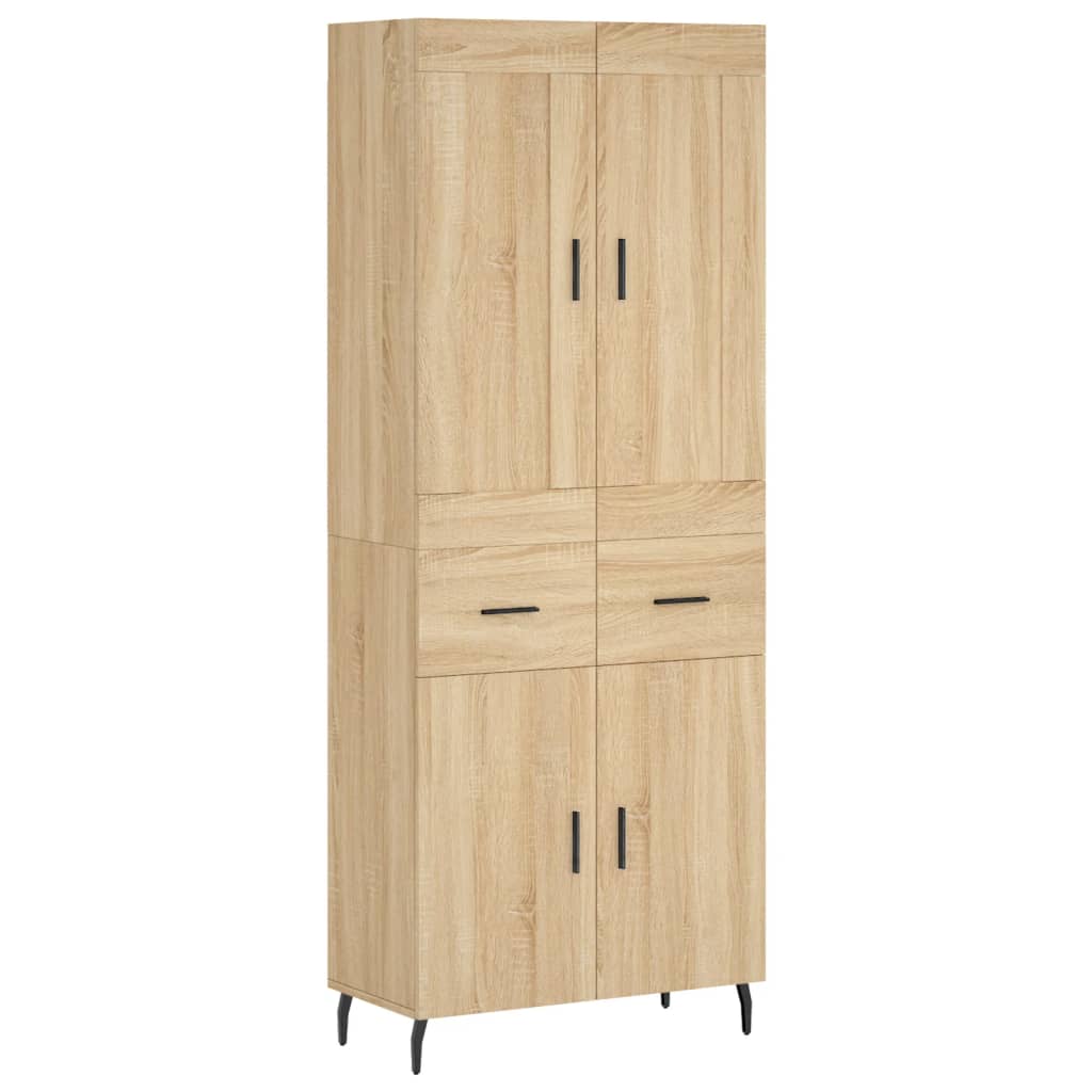 Buffet haut Chêne sonoma 69,5x34x180 cm Bois d'ingénierie
