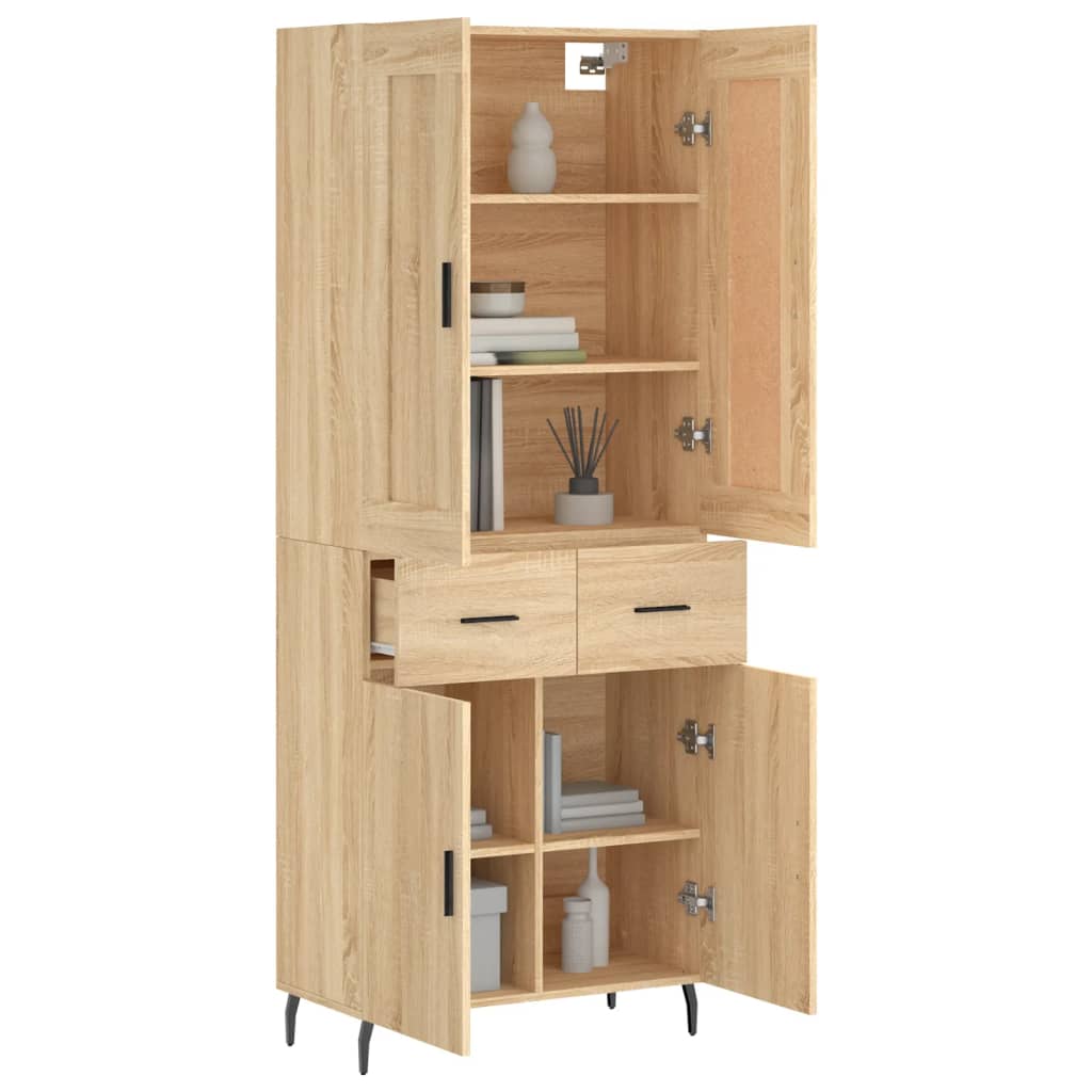 Buffet haut Chêne sonoma 69,5x34x180 cm Bois d'ingénierie - XIOS
