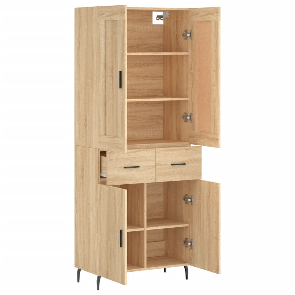 Buffet haut Chêne sonoma 69,5x34x180 cm Bois d'ingénierie - XIOS