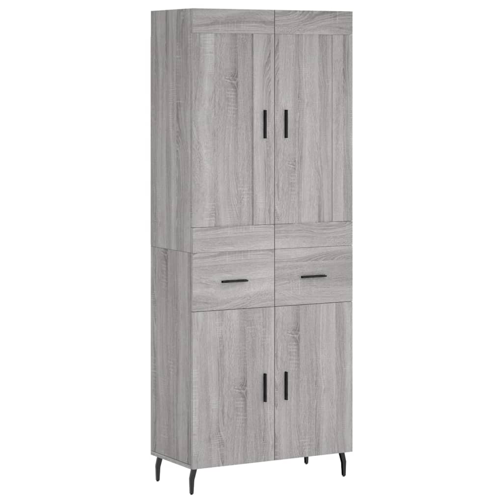 Buffet haut Sonoma gris 69,5x34x180 cm Bois d'ingénierie - XIOS