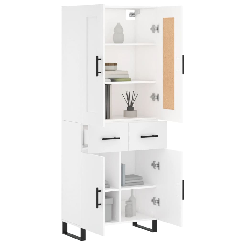 Buffet haut Blanc 69,5x34x180 cm Bois d'ingénierie - XIOS