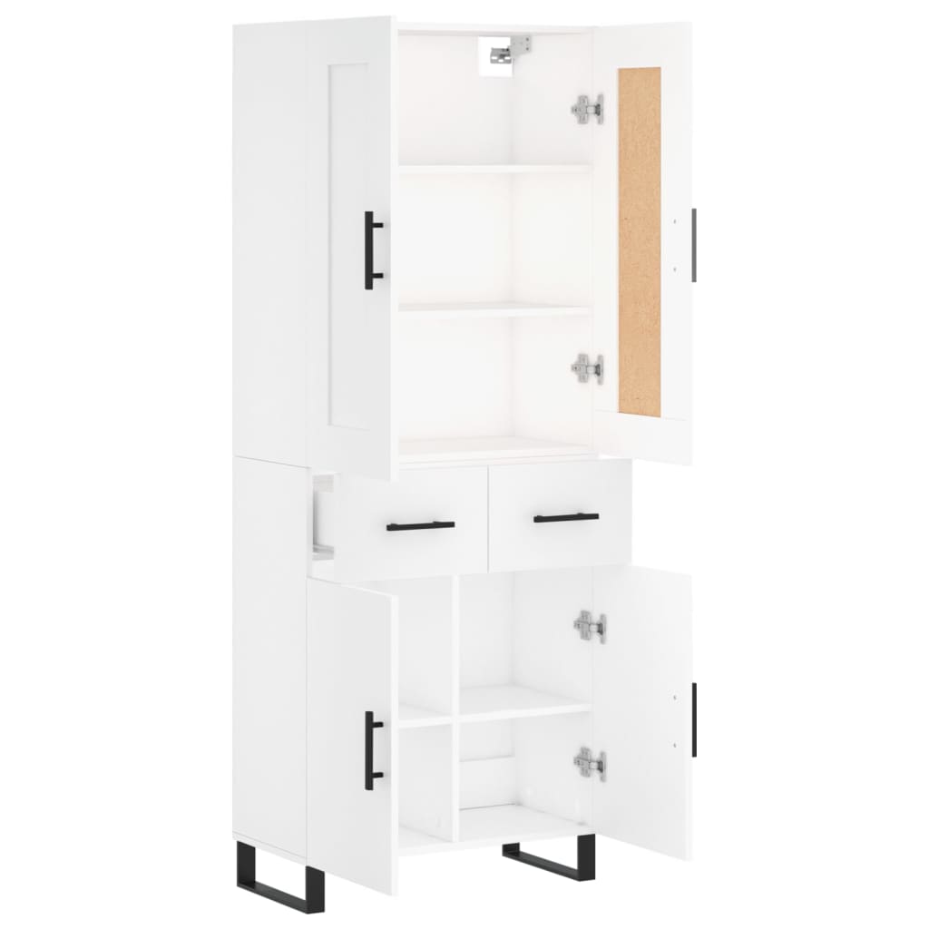 Buffet haut Blanc 69,5x34x180 cm Bois d'ingénierie - XIOS
