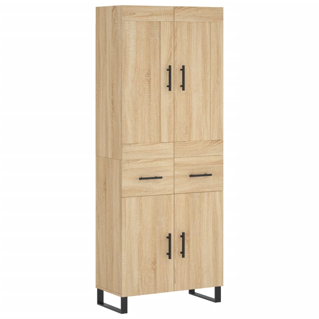 Buffet haut Chêne sonoma 69,5x34x180 cm Bois d'ingénierie