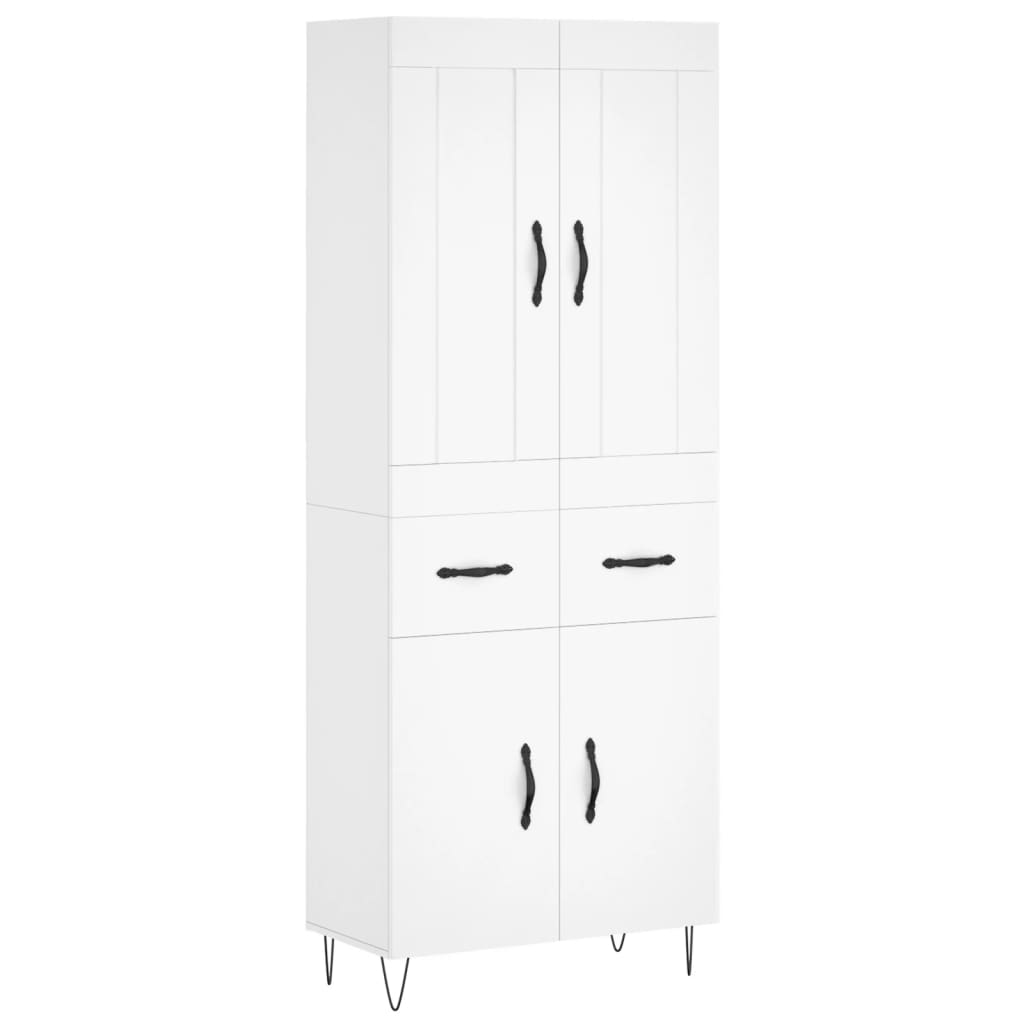 Buffet haut Blanc 69,5x34x180 cm Bois d'ingénierie - XIOS