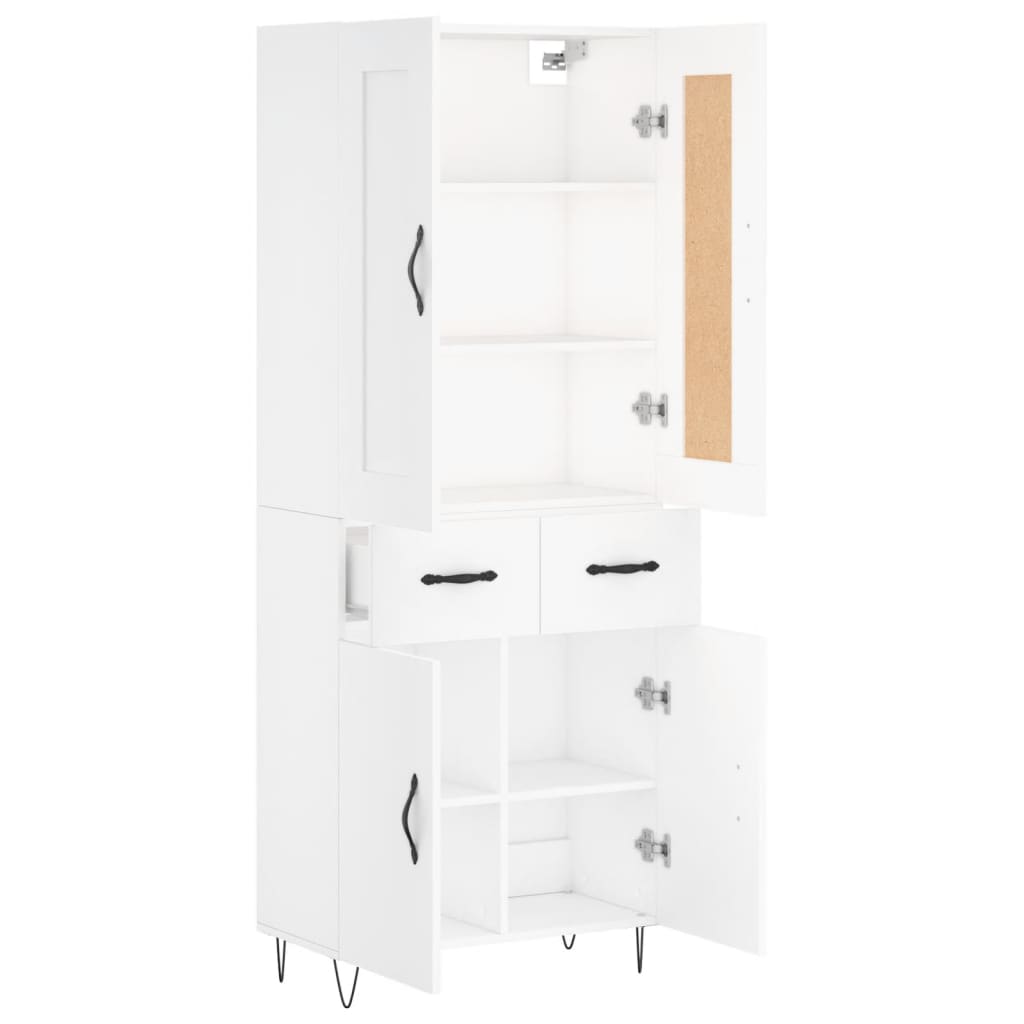 Buffet haut Blanc 69,5x34x180 cm Bois d'ingénierie - XIOS