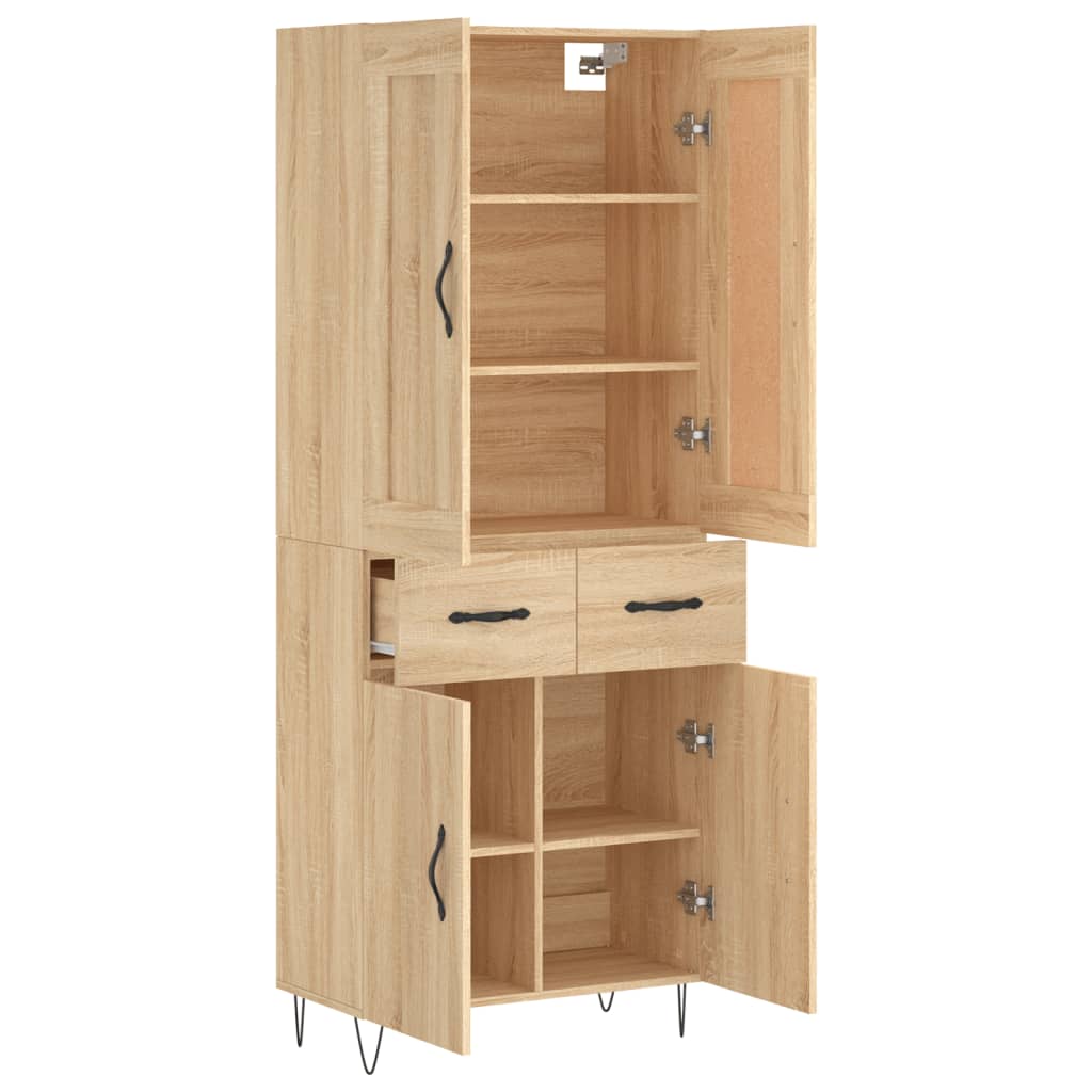 Buffet haut Chêne sonoma 69,5x34x180 cm Bois d'ingénierie - XIOS