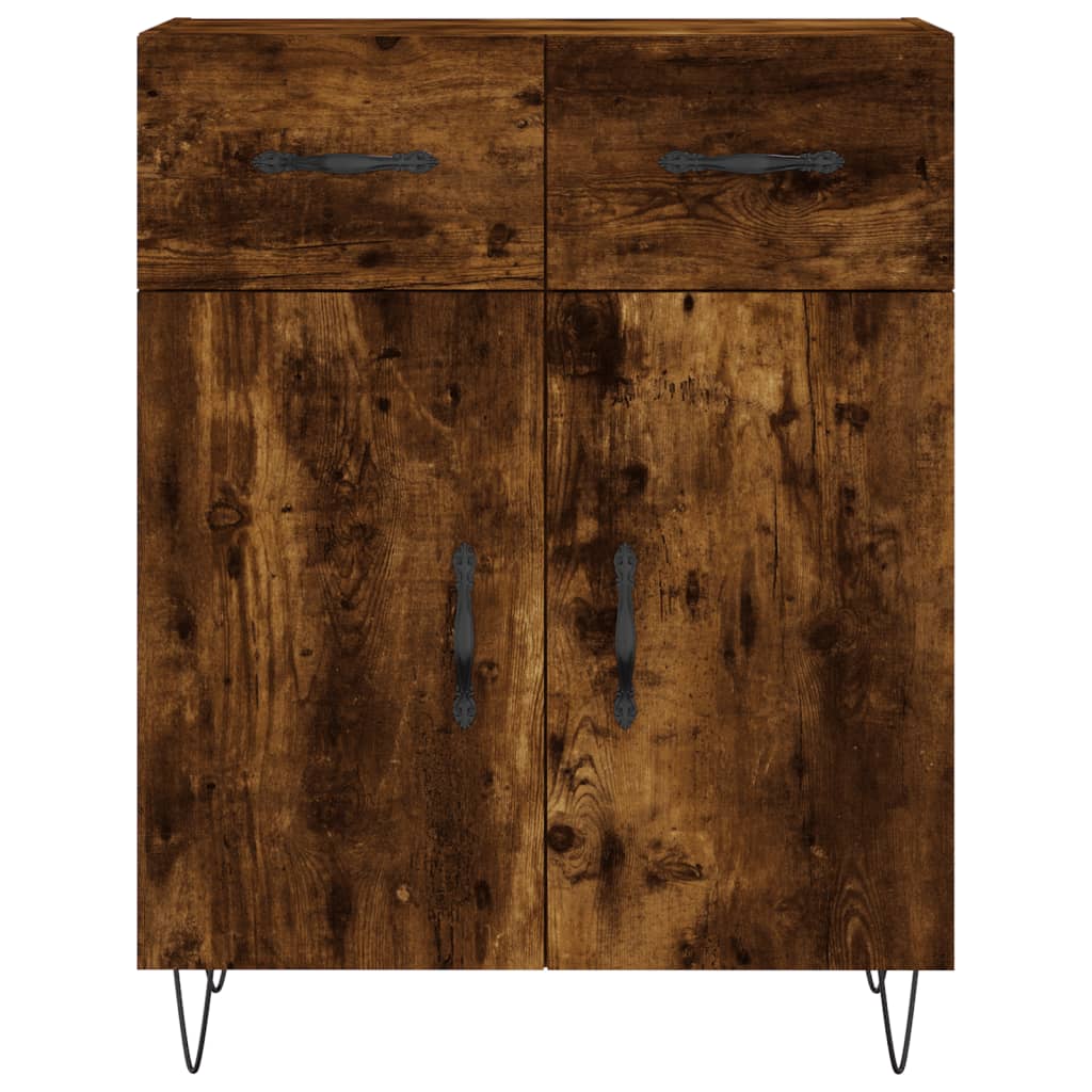 Buffet haut Chêne fumé 69,5x34x180 cm Bois d'ingénierie - XIOS