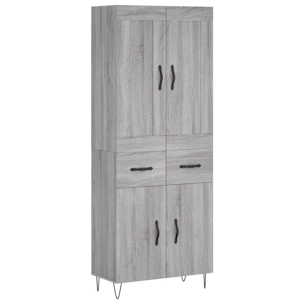 Buffet haut Sonoma gris 69,5x34x180 cm Bois d'ingénierie - XIOS