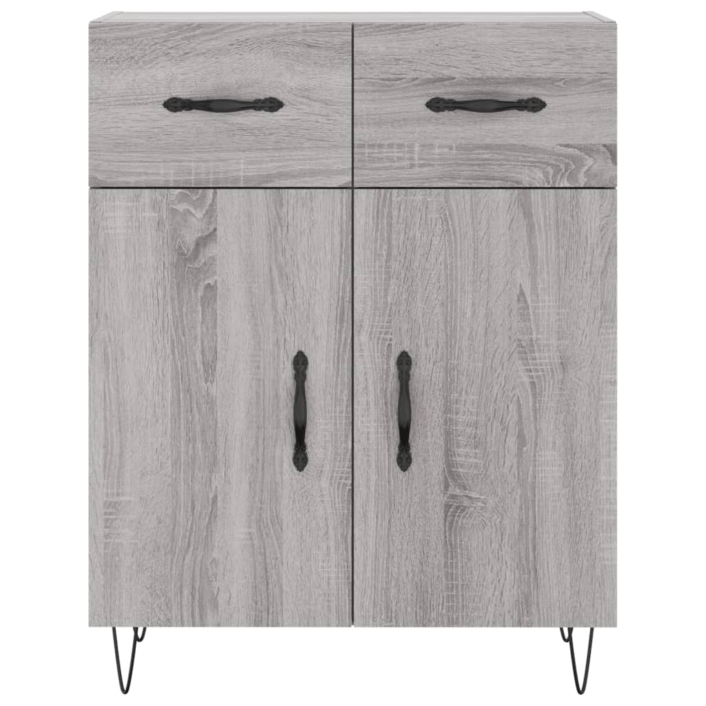 Buffet haut Sonoma gris 69,5x34x180 cm Bois d'ingénierie - XIOS