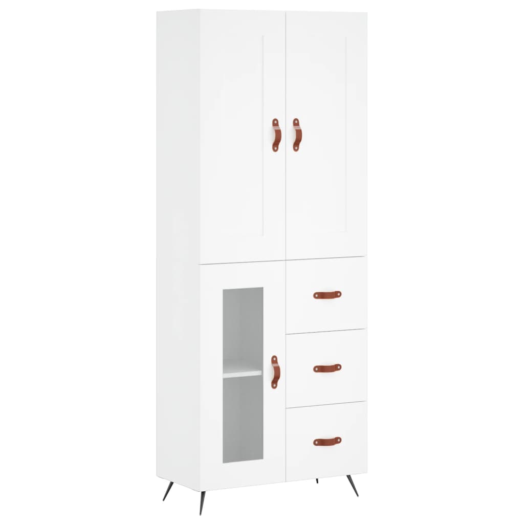 Buffet haut Blanc 69,5x34x180 cm Bois d'ingénierie - XIOS