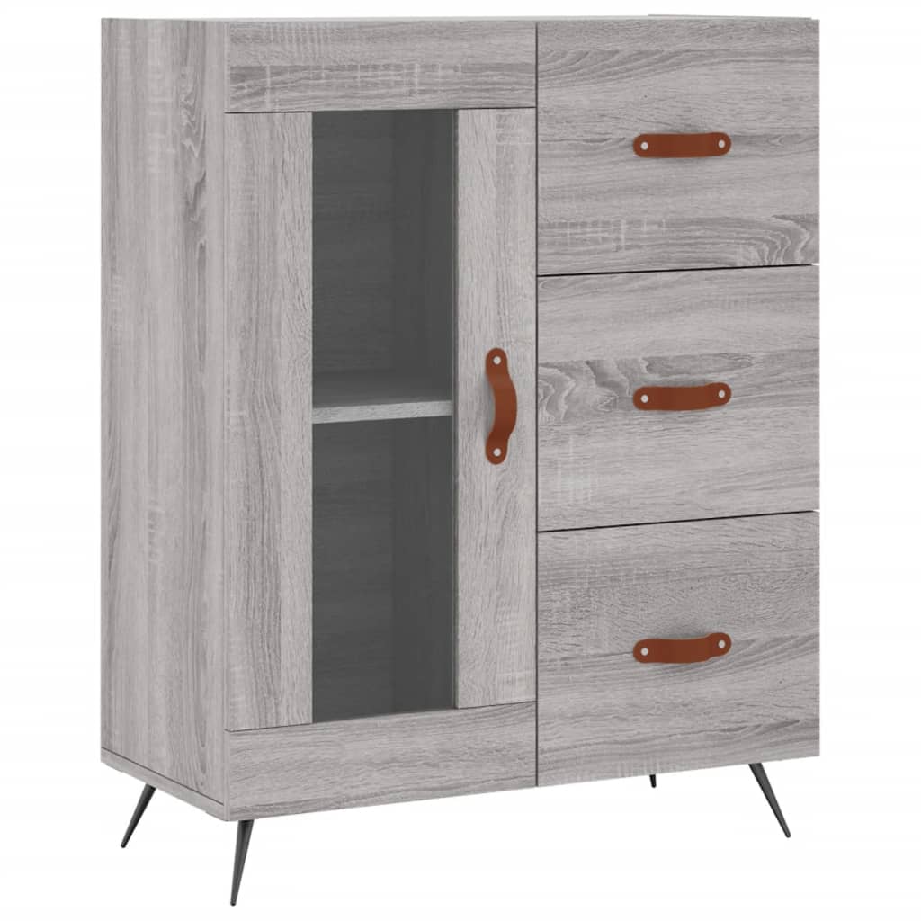 Buffet haut Sonoma gris 69,5x34x180 cm Bois d'ingénierie - XIOS