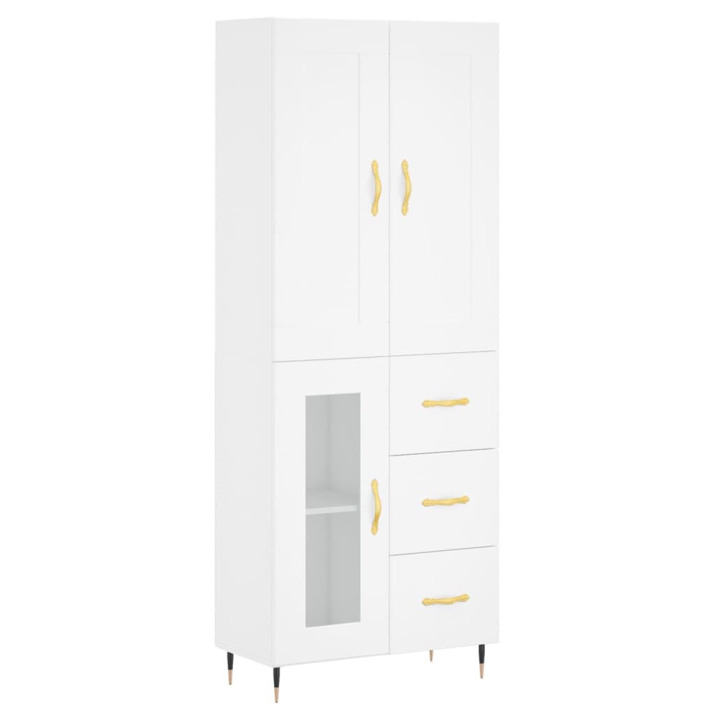 Buffet haut Blanc 69,5x34x180 cm Bois d'ingénierie - XIOS