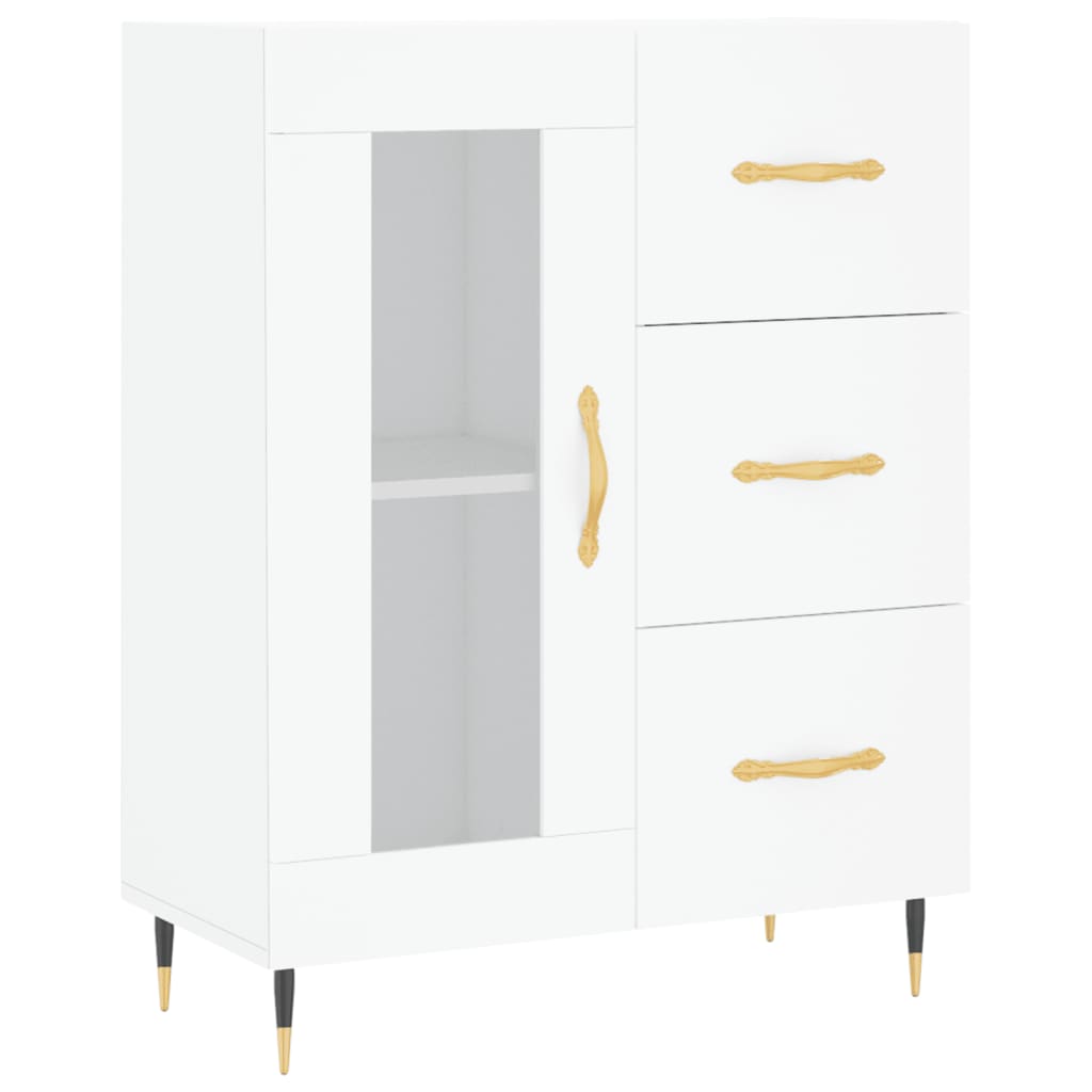 Buffet haut Blanc 69,5x34x180 cm Bois d'ingénierie - XIOS
