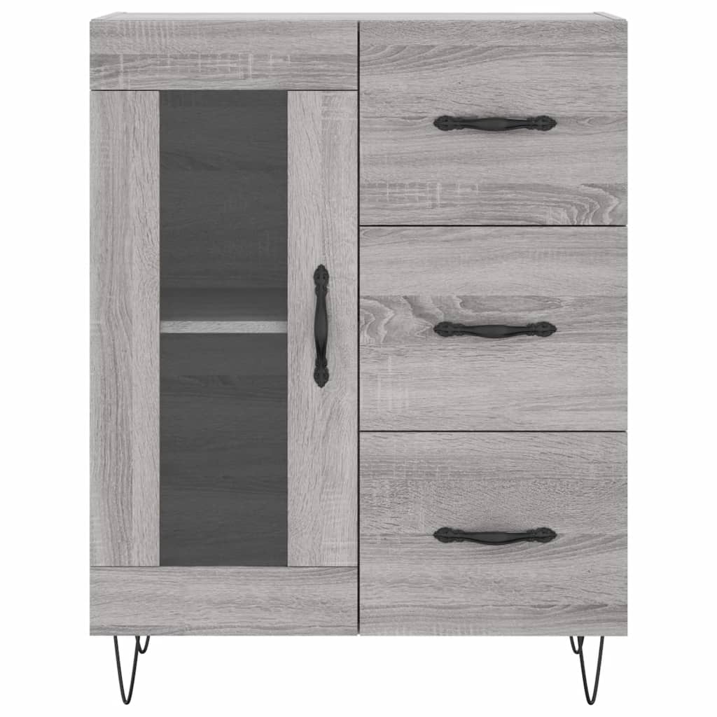Buffet haut Sonoma gris 69,5x34x180 cm Bois d'ingénierie - XIOS