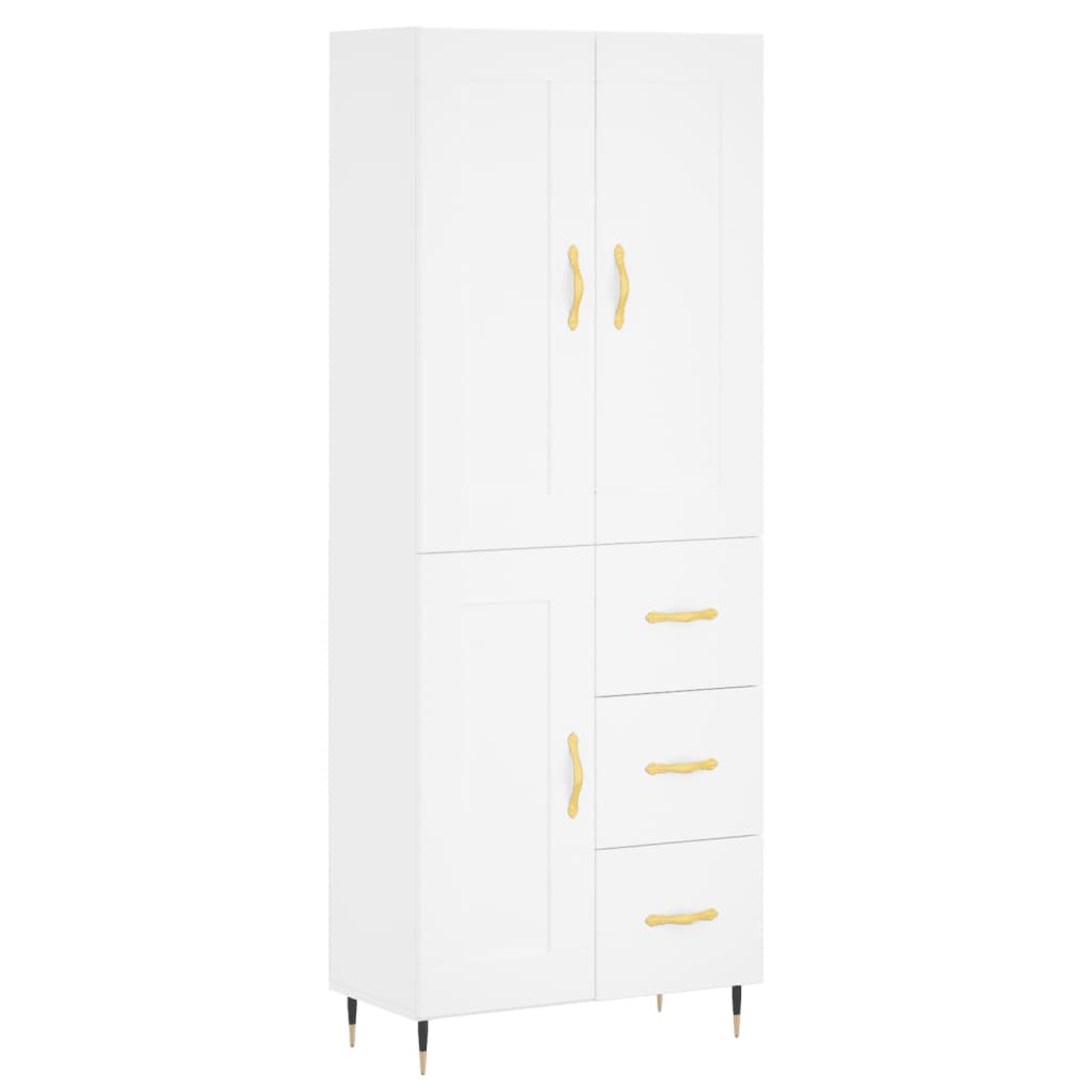 Buffet haut Blanc 69,5x34x180 cm Bois d'ingénierie - XIOS