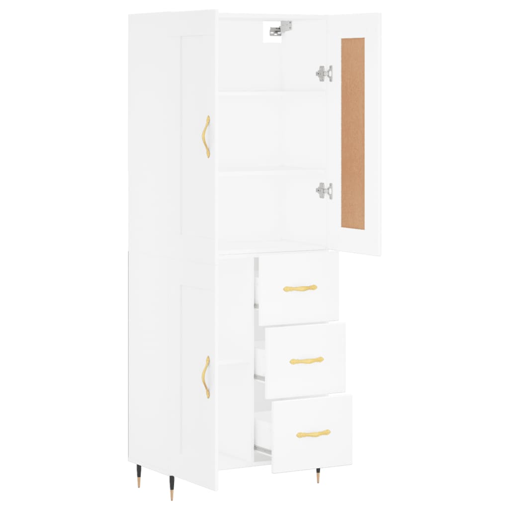 Buffet haut Blanc 69,5x34x180 cm Bois d'ingénierie - XIOS
