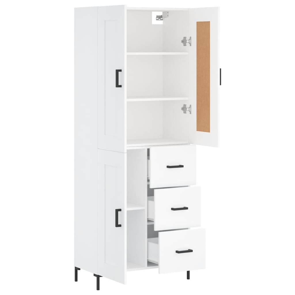 Buffet haut Blanc 69,5x34x180 cm Bois d'ingénierie - XIOS