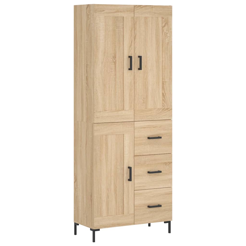 Buffet haut Chêne sonoma 69,5x34x180 cm Bois d'ingénierie