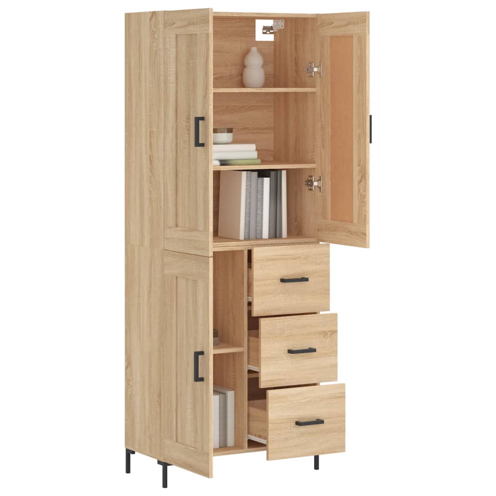 Buffet haut Chêne sonoma 69,5x34x180 cm Bois d'ingénierie - XIOS