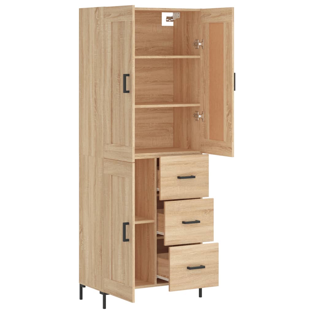 Buffet haut Chêne sonoma 69,5x34x180 cm Bois d'ingénierie - XIOS