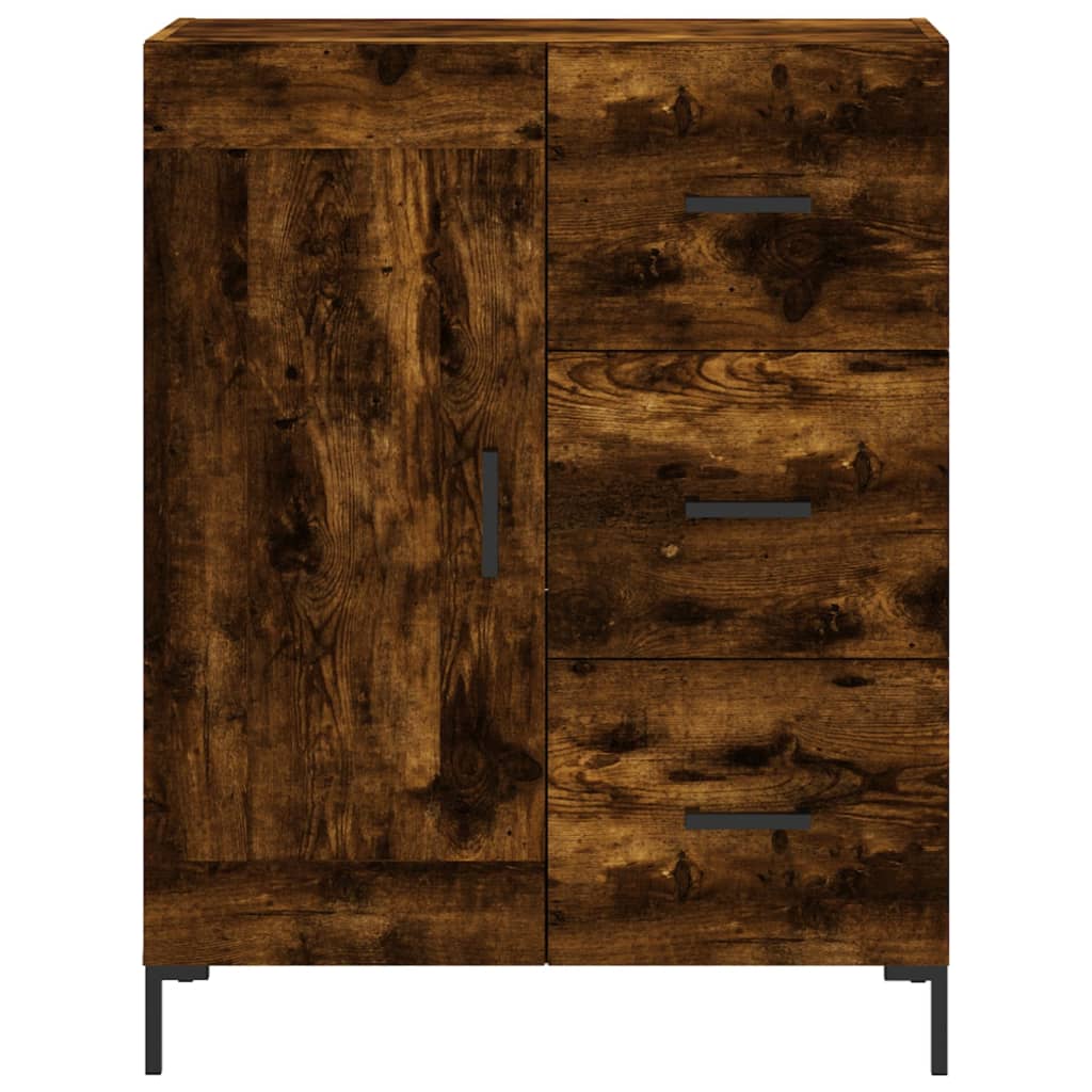 Buffet haut Chêne fumé 69,5x34x180 cm Bois d'ingénierie - XIOS