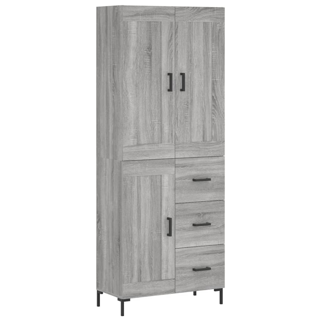 Buffet haut Sonoma gris 69,5x34x180 cm Bois d'ingénierie - XIOS