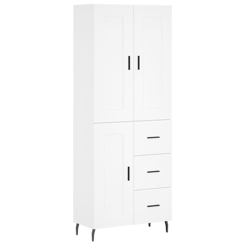 Buffet haut Blanc 69,5x34x180 cm Bois d'ingénierie - XIOS